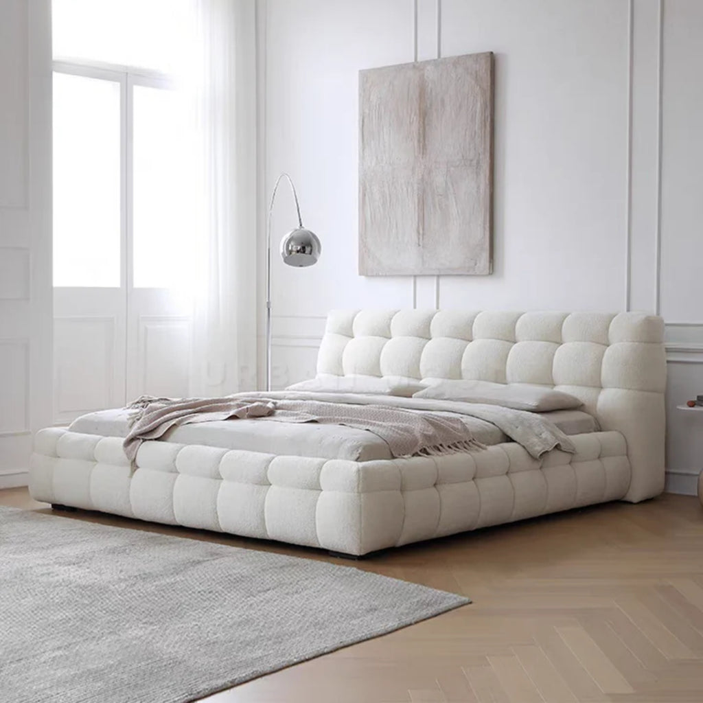 Cleo Luxury Upholstered Bed In Boucle