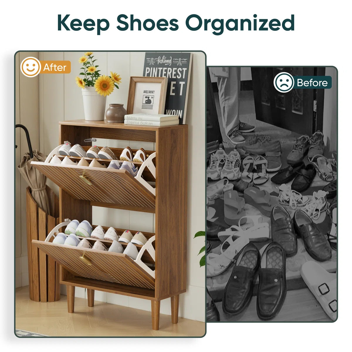 Brooklyn Wooden Shoe Rack