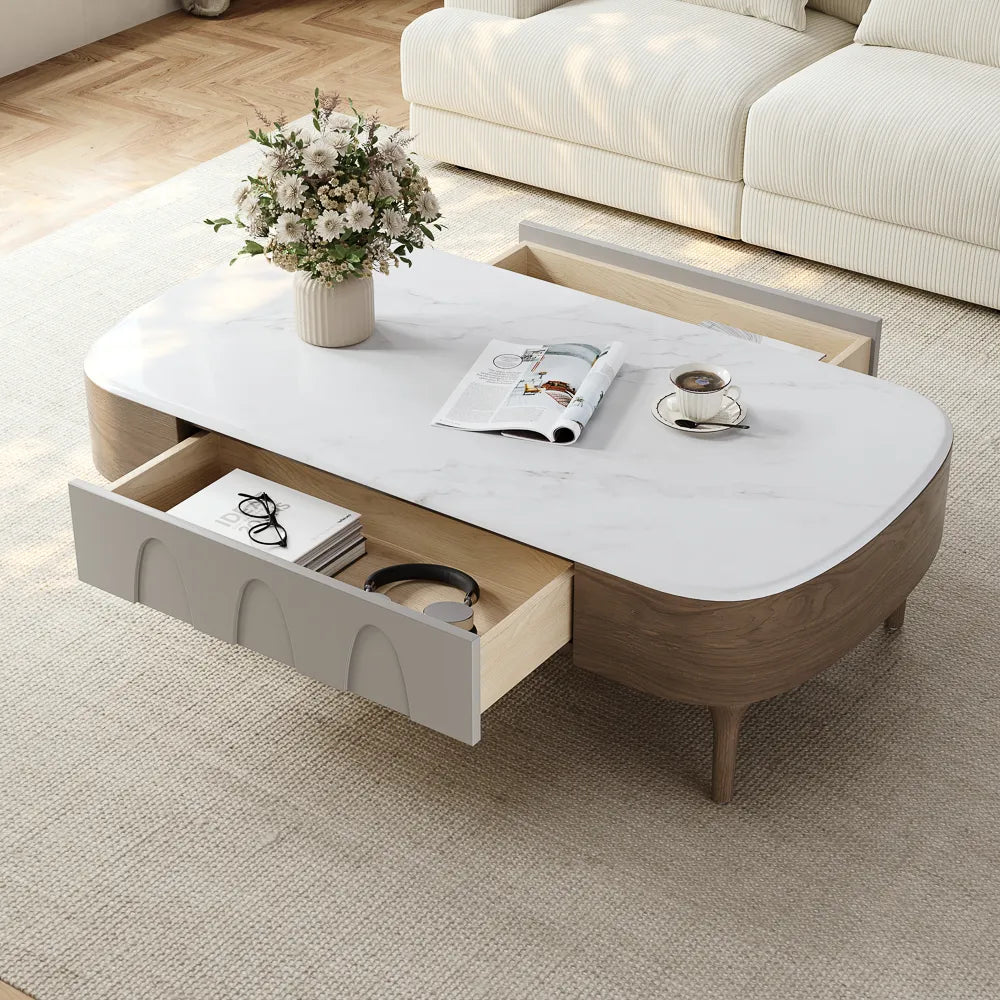 Wesley Modern Centre Table With Marble Top