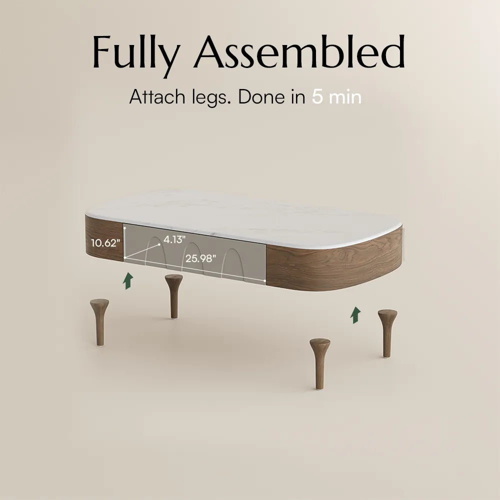 Wesley Modern Centre Table With Marble Top