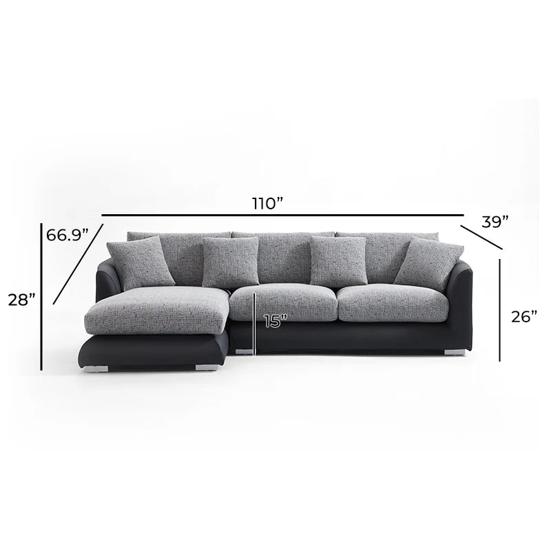Oscar Premium L Shaped Sofa Set