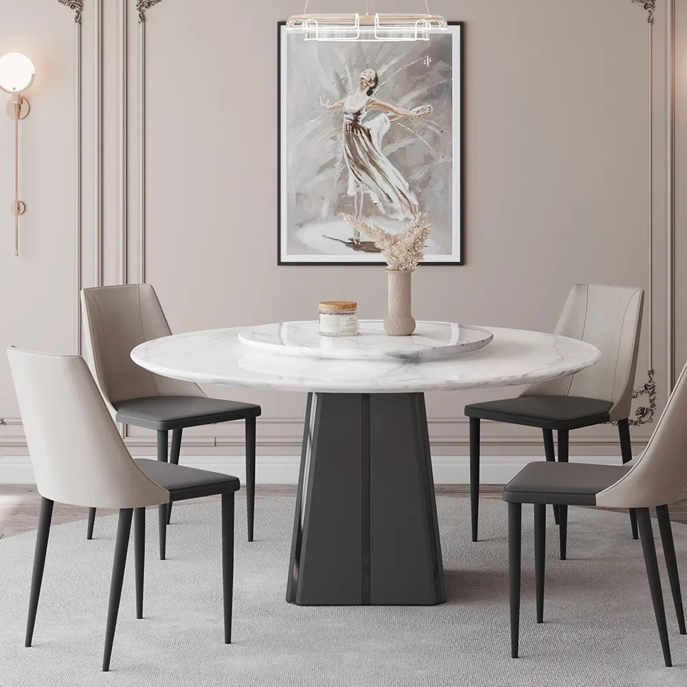 Marble Faux Round Dining Table