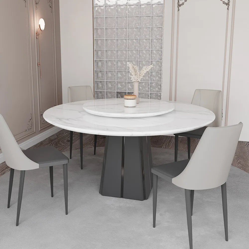 Marble Faux Round Dining Table