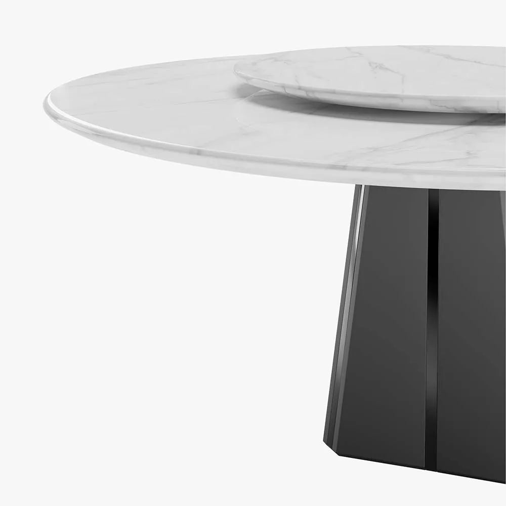 Marble Faux Round Dining Table