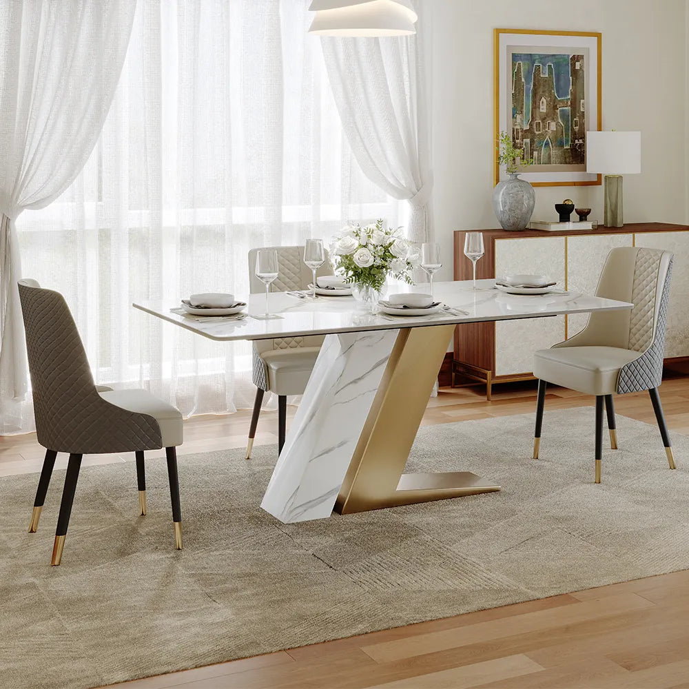 Becton Luxury Marble Top Dining Table