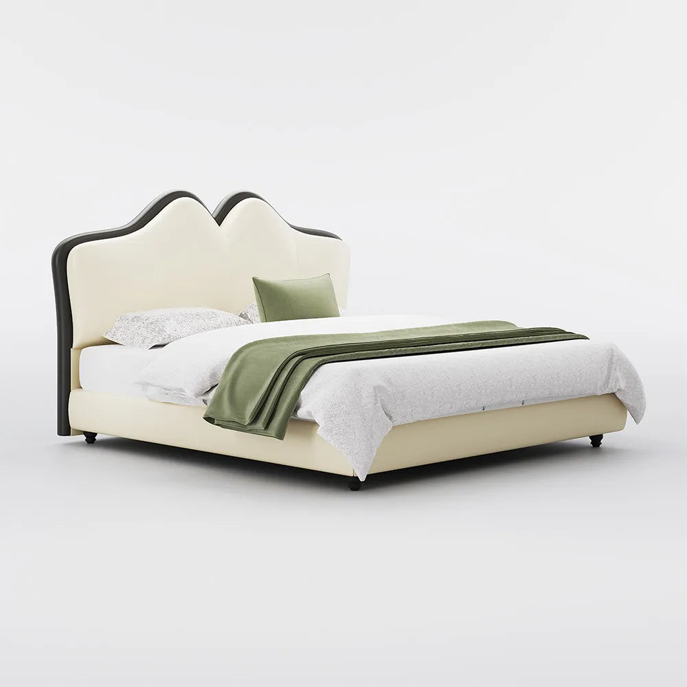 Butterfly Leatherette Bed With Storage