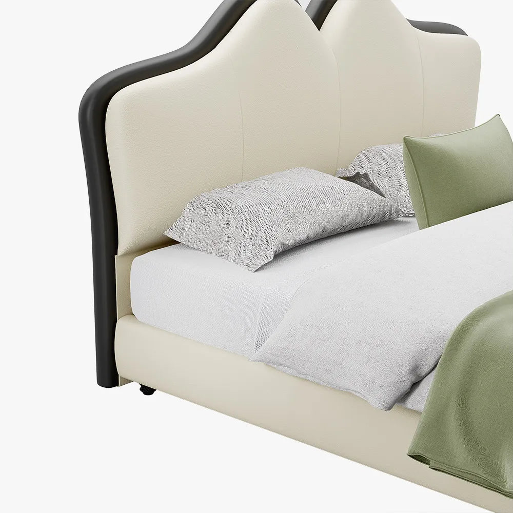 Butterfly Leatherette Bed With Storage