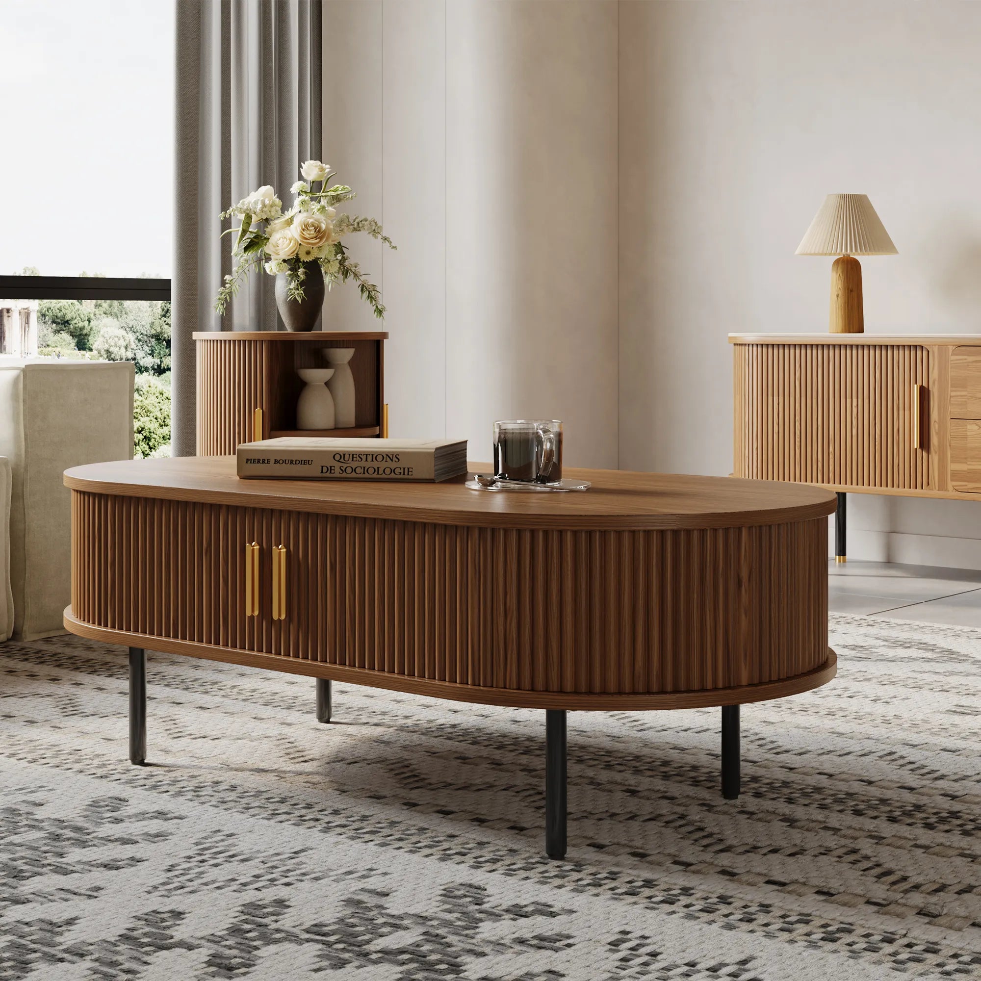 Oppo Luxury Flutted Centre Table