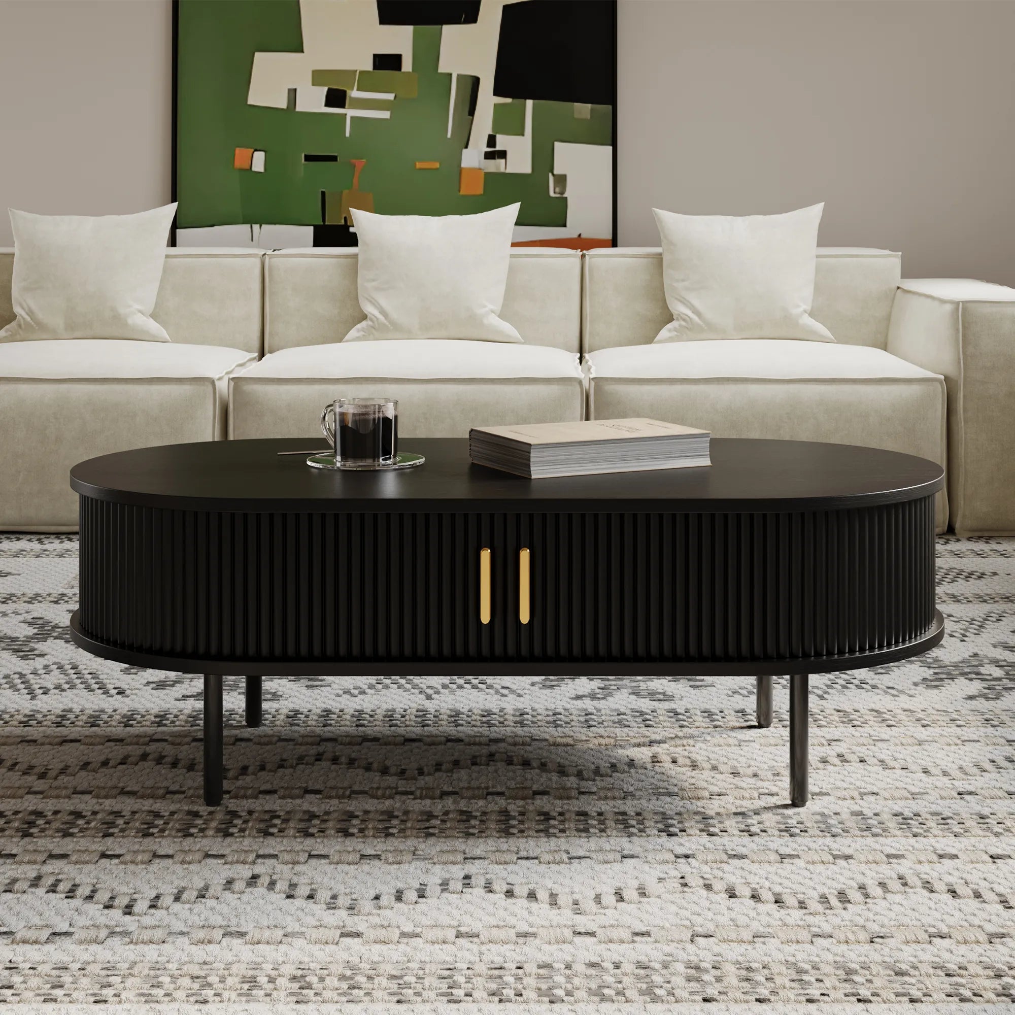 Oppo Luxury Flutted Centre Table