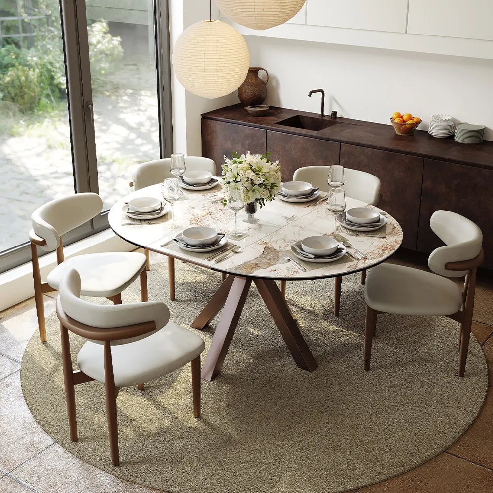 Hector Round Marble Dining Table