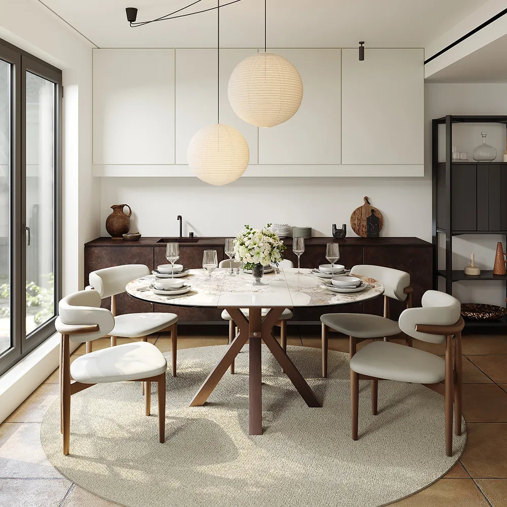 Hector Round Marble Dining Table