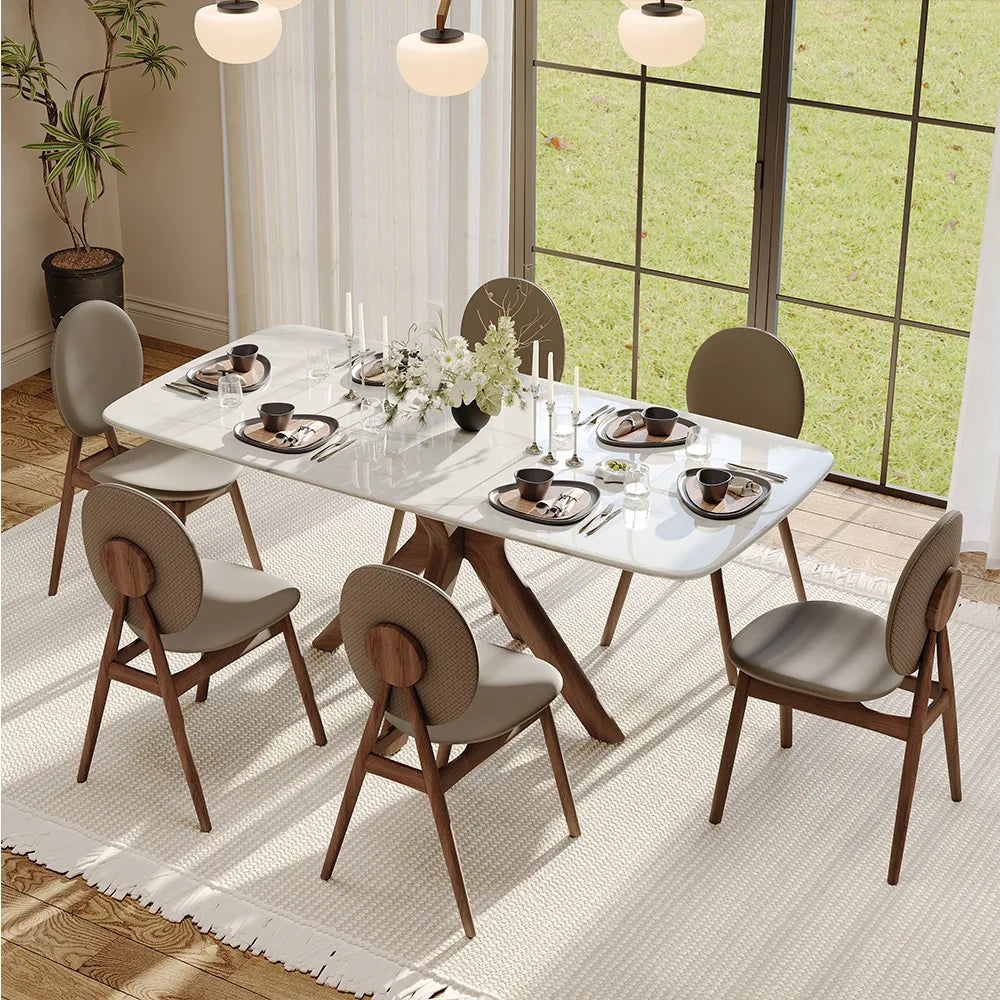 Mario Dining Table With Stainless Steel Frame