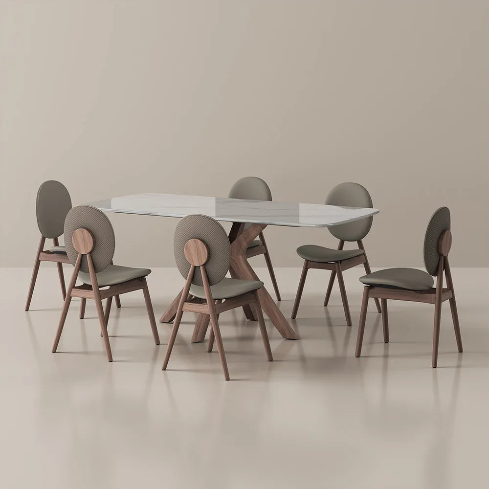 Mario Dining Table With Stainless Steel Frame