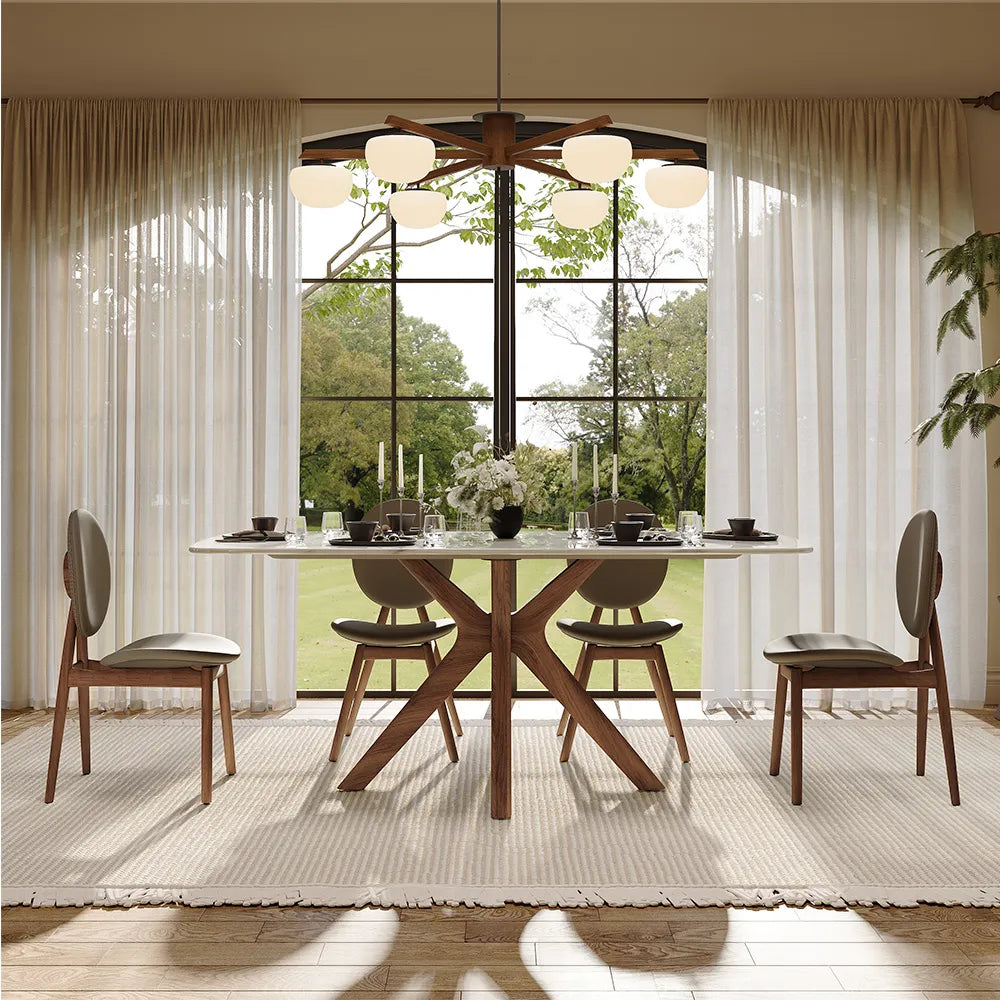 Mario Dining Table With Stainless Steel Frame