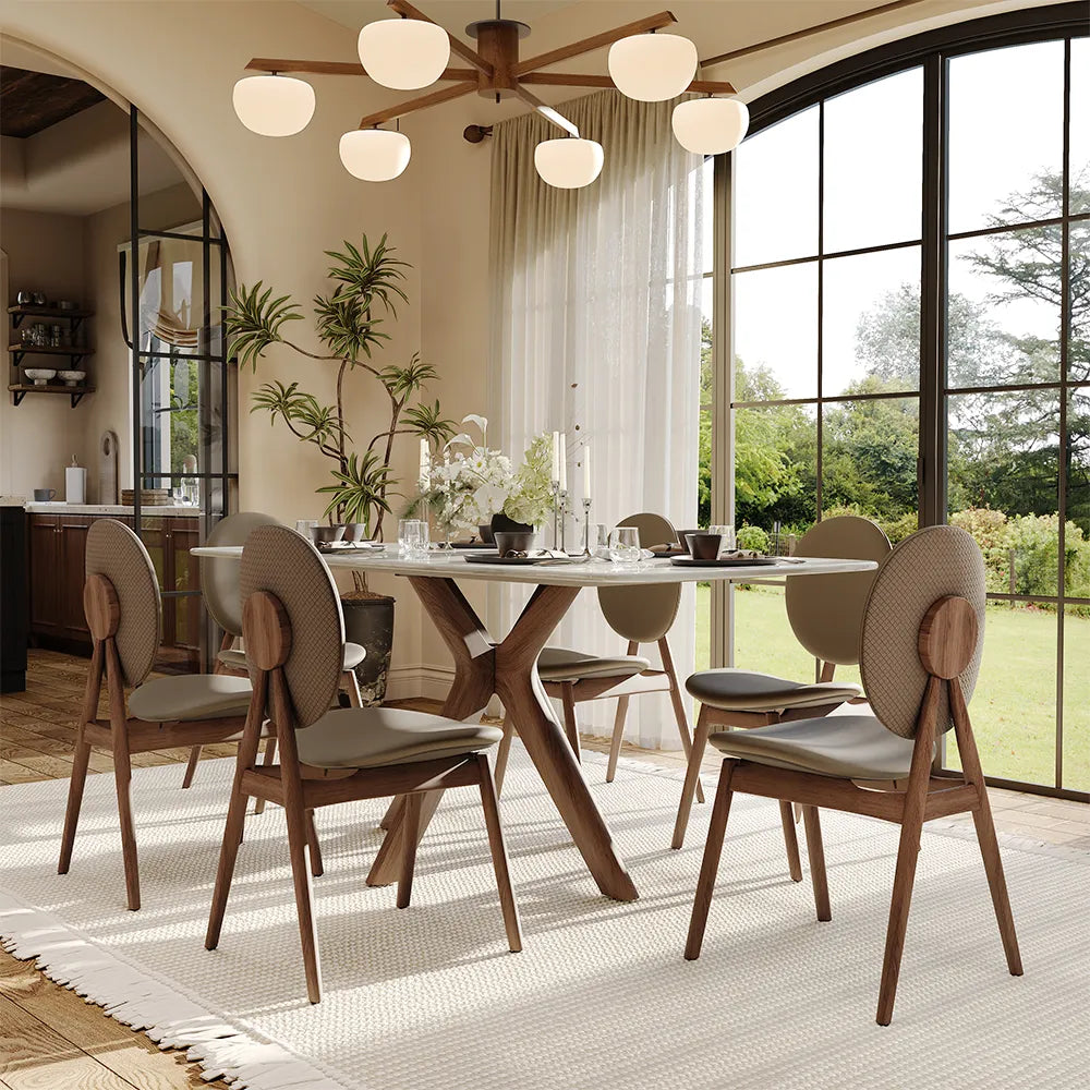 Mario Dining Table With Stainless Steel Frame