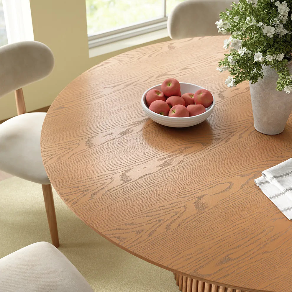 Modern Fluted Round Dining Table