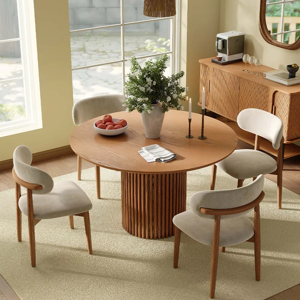 Modern Fluted Round Dining Table