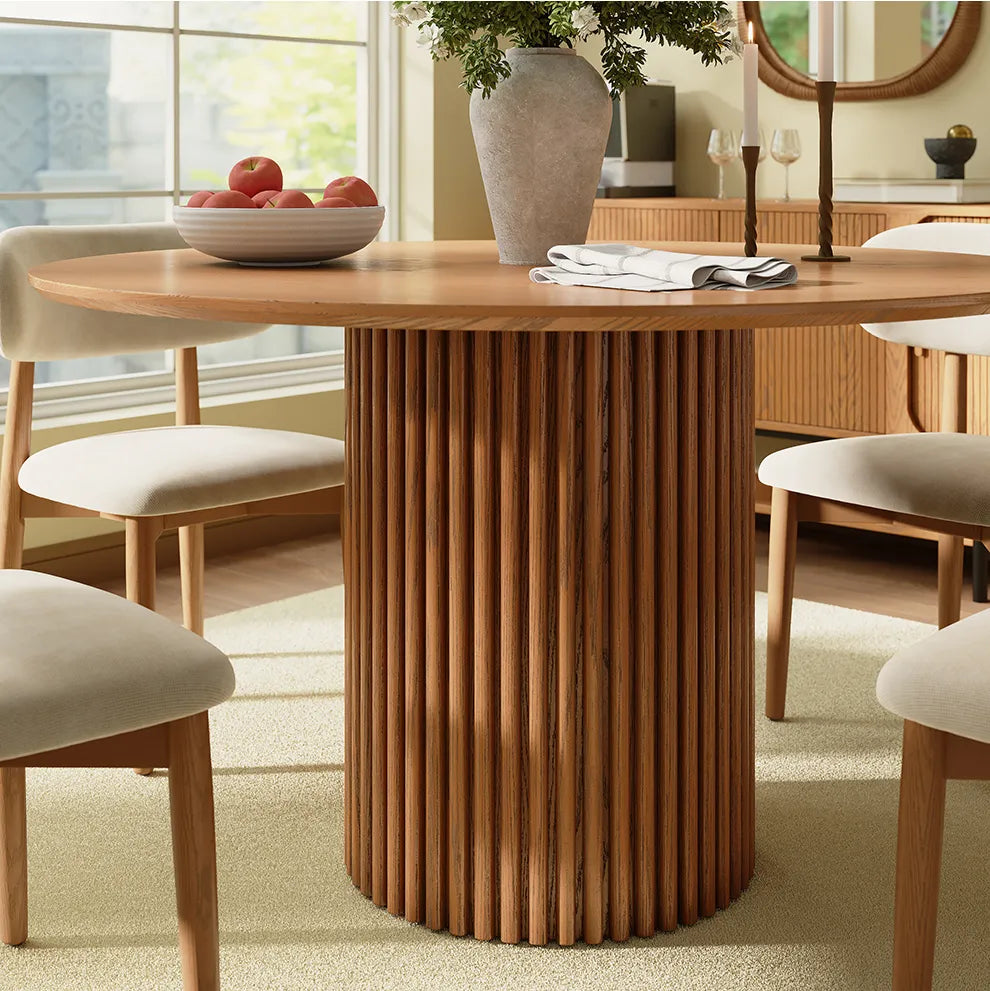 Modern Fluted Round Dining Table