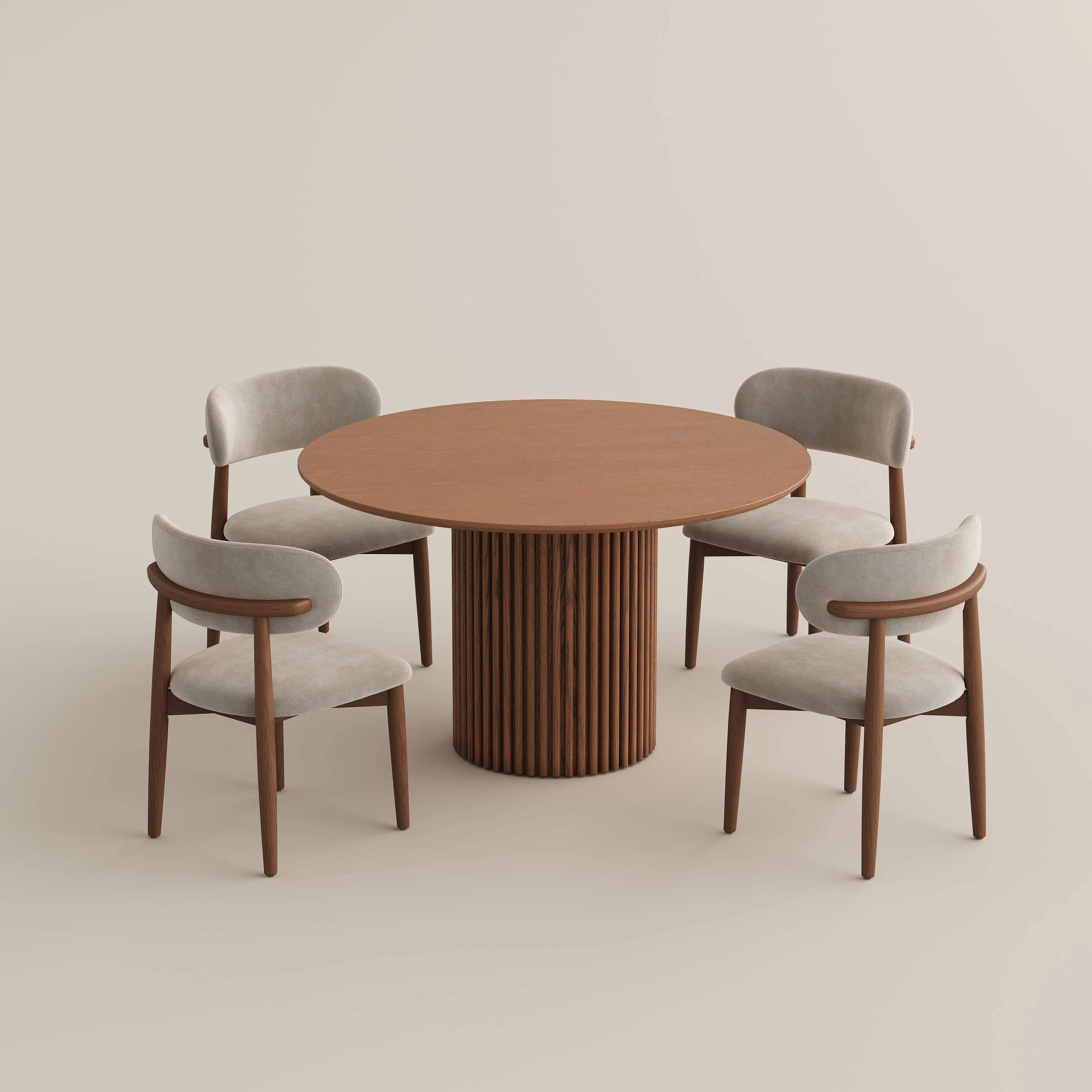 Modern Fluted Round Dining Table