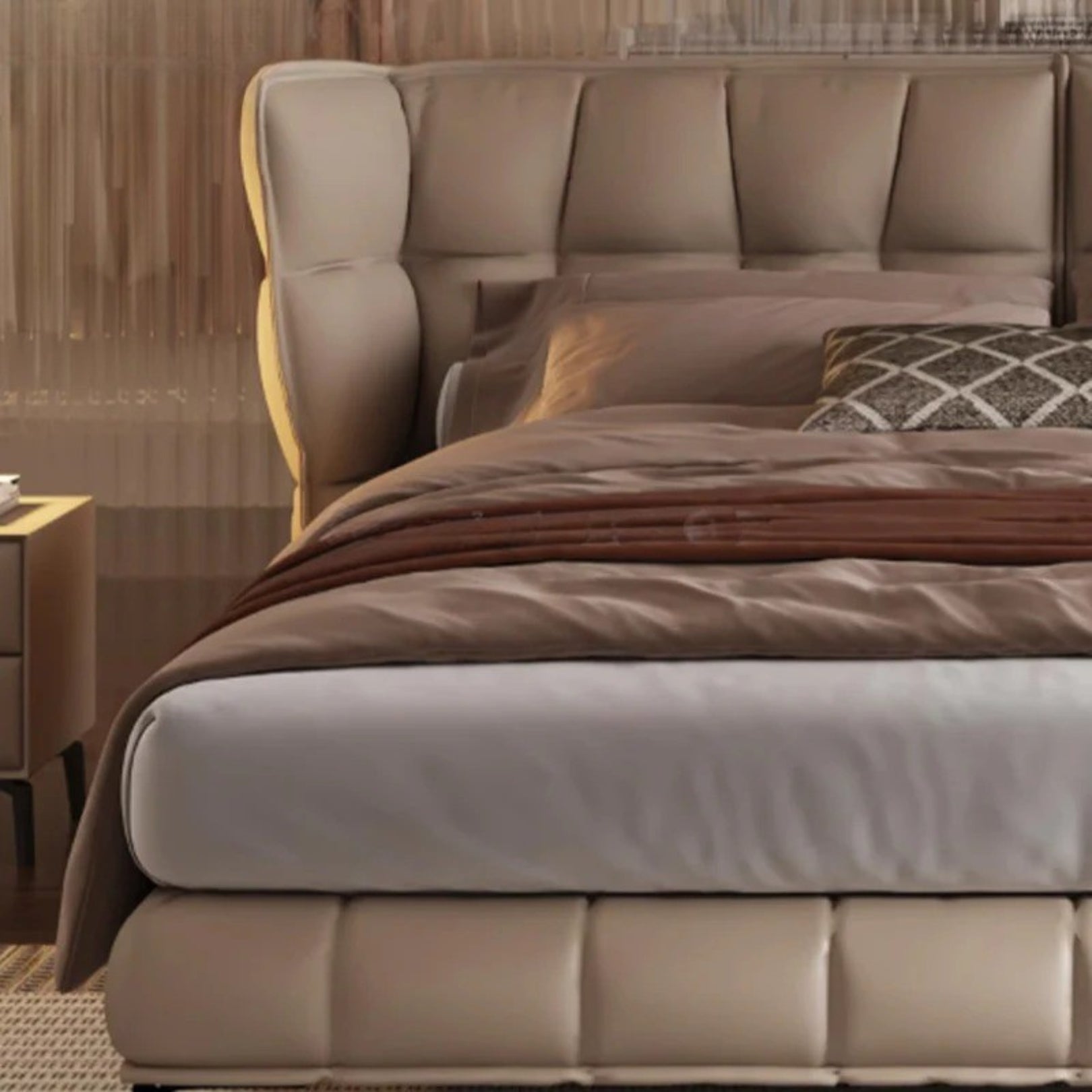 Eternity Modern Upholstered Bed In Leatherette