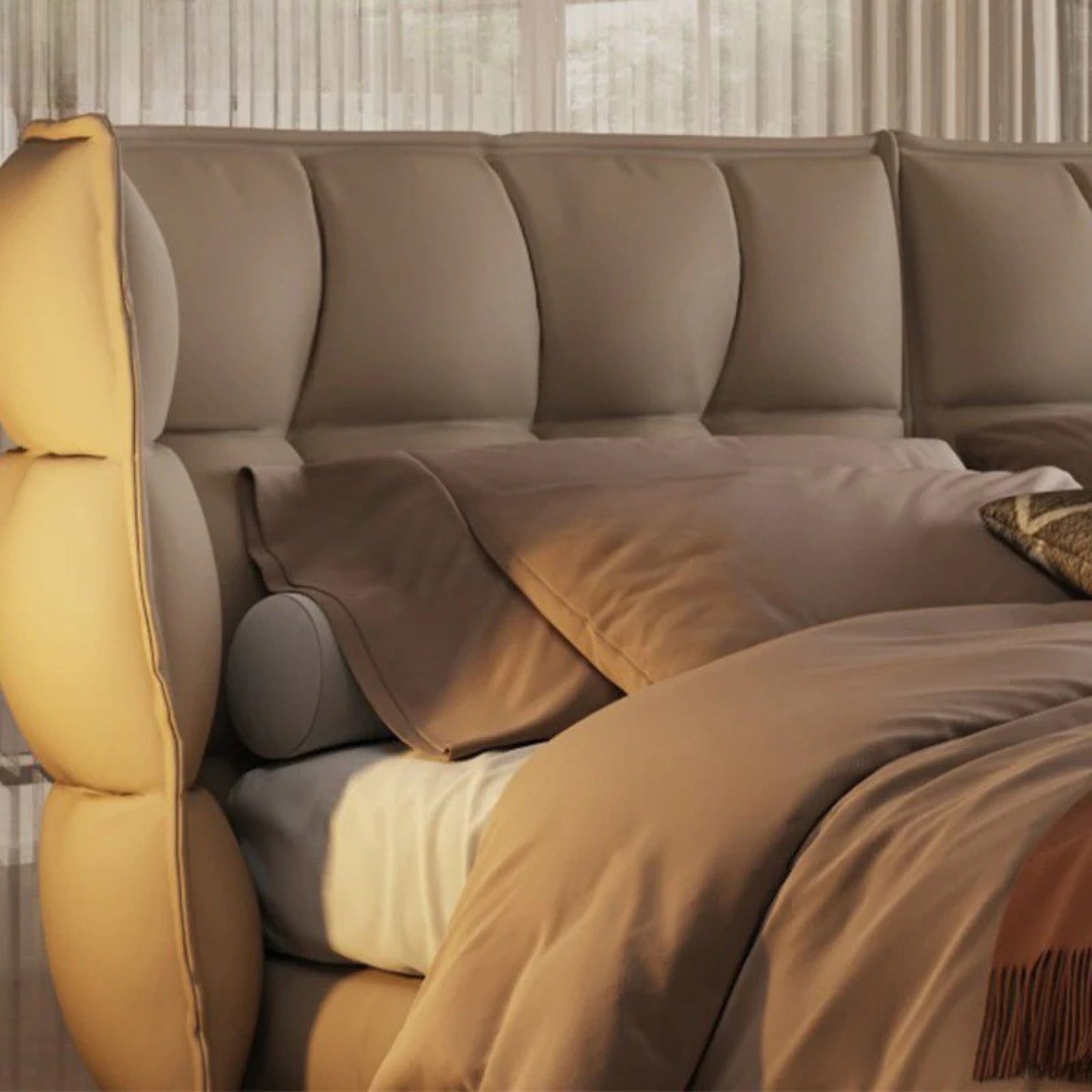Eternity Modern Upholstered Bed In Leatherette
