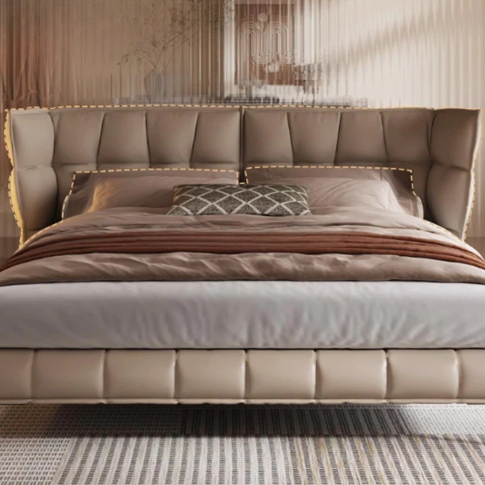 Eternity Modern Upholstered Bed In Leatherette