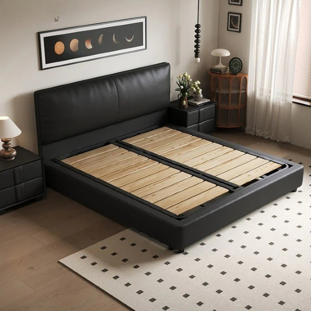 Madalin Modern Upholstered Bed In Suede