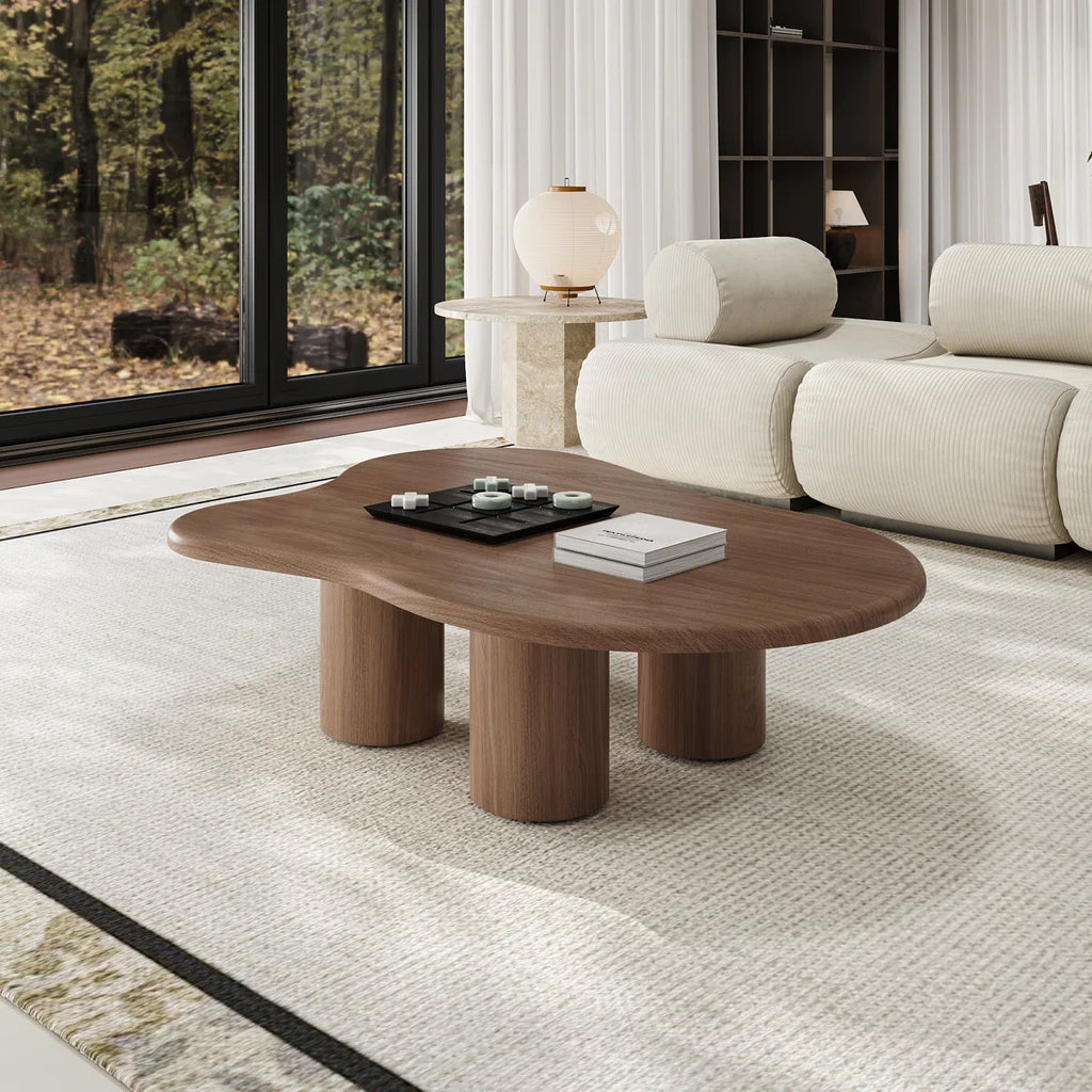 Cloud Shaped Solid Wood Centre Table