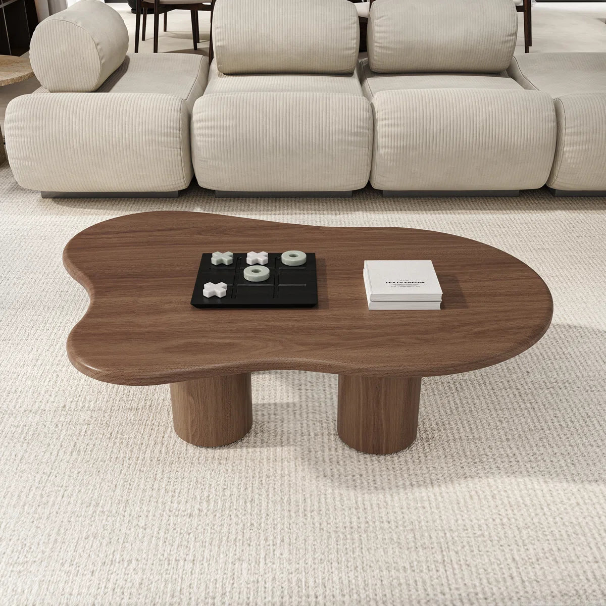Cloud Shaped Solid Wood Centre Table