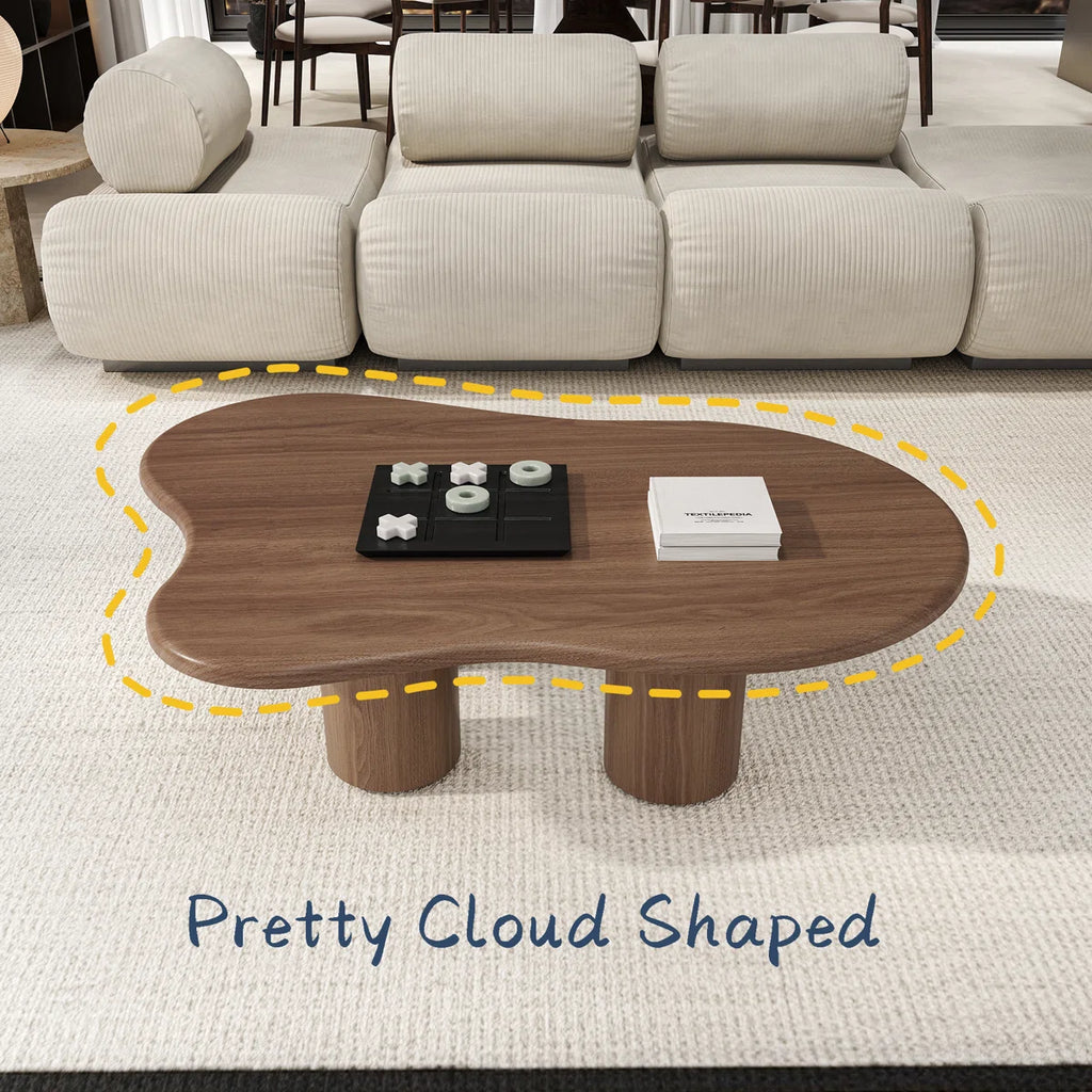 Cloud Shaped Solid Wood Centre Table