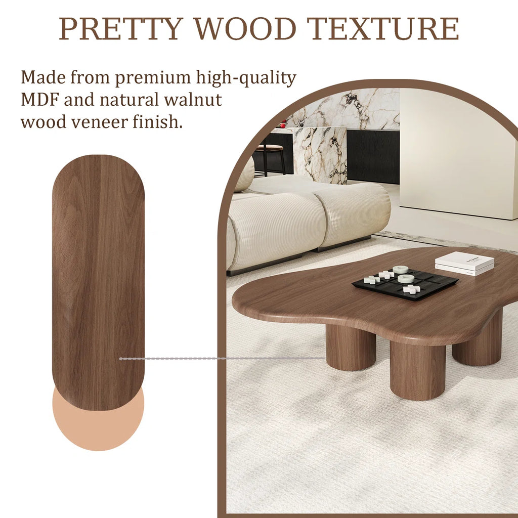 Cloud Shaped Solid Wood Centre Table