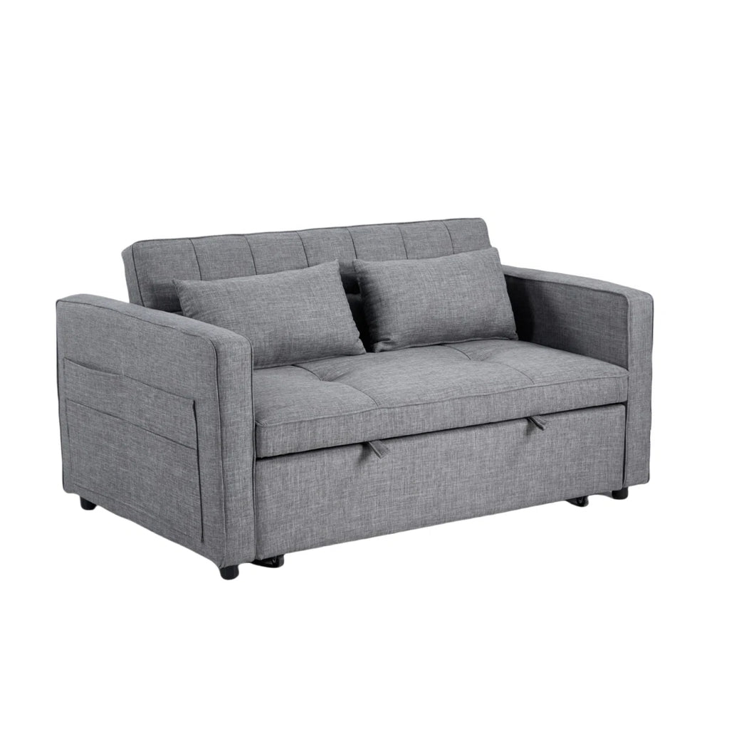 Wide Designer Sofa Cum Bed In Suede