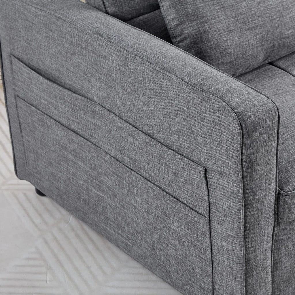 Wide Designer Sofa Cum Bed In Suede