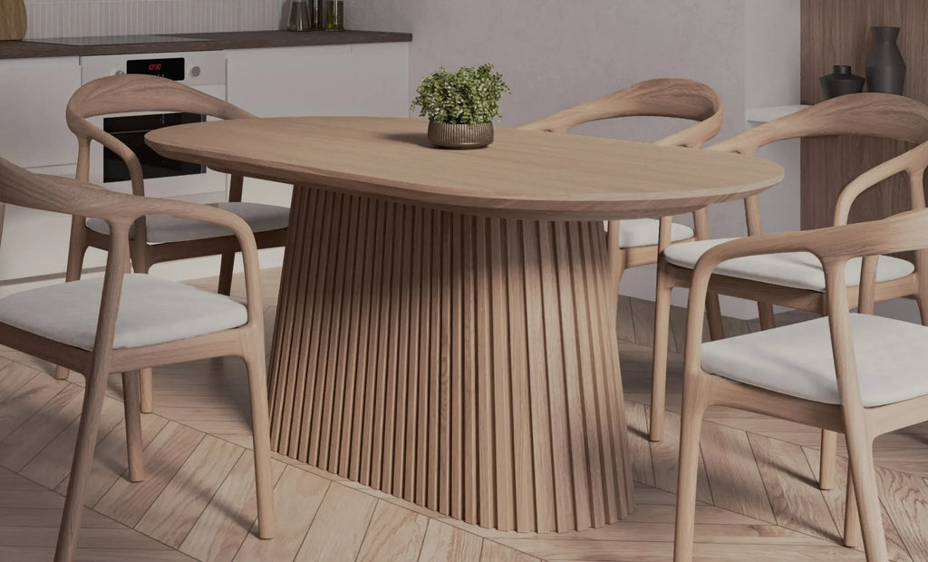 Lugo Luxe Oak Wood Dining Set