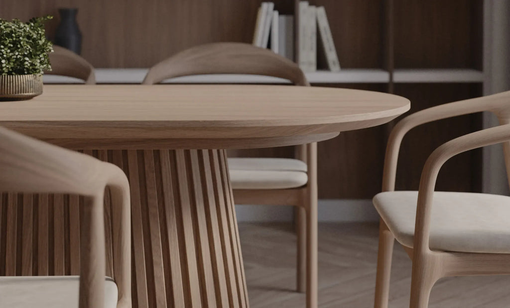 Lugo Luxe Oak Wood Dining Set