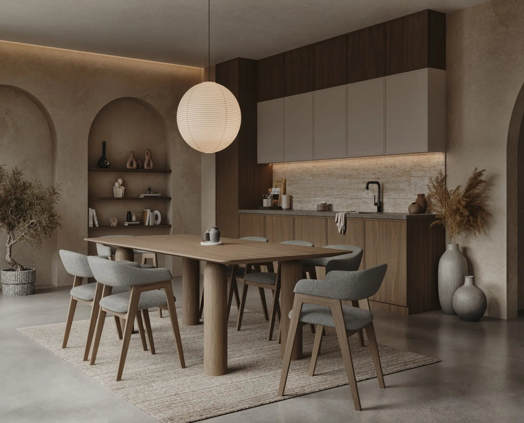 Ariana Oak Wood Dining Table