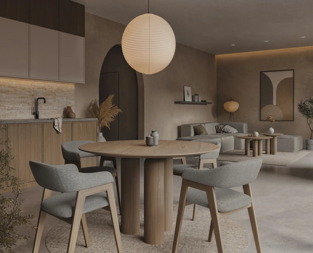 Ariana Oak Wood Dining Table