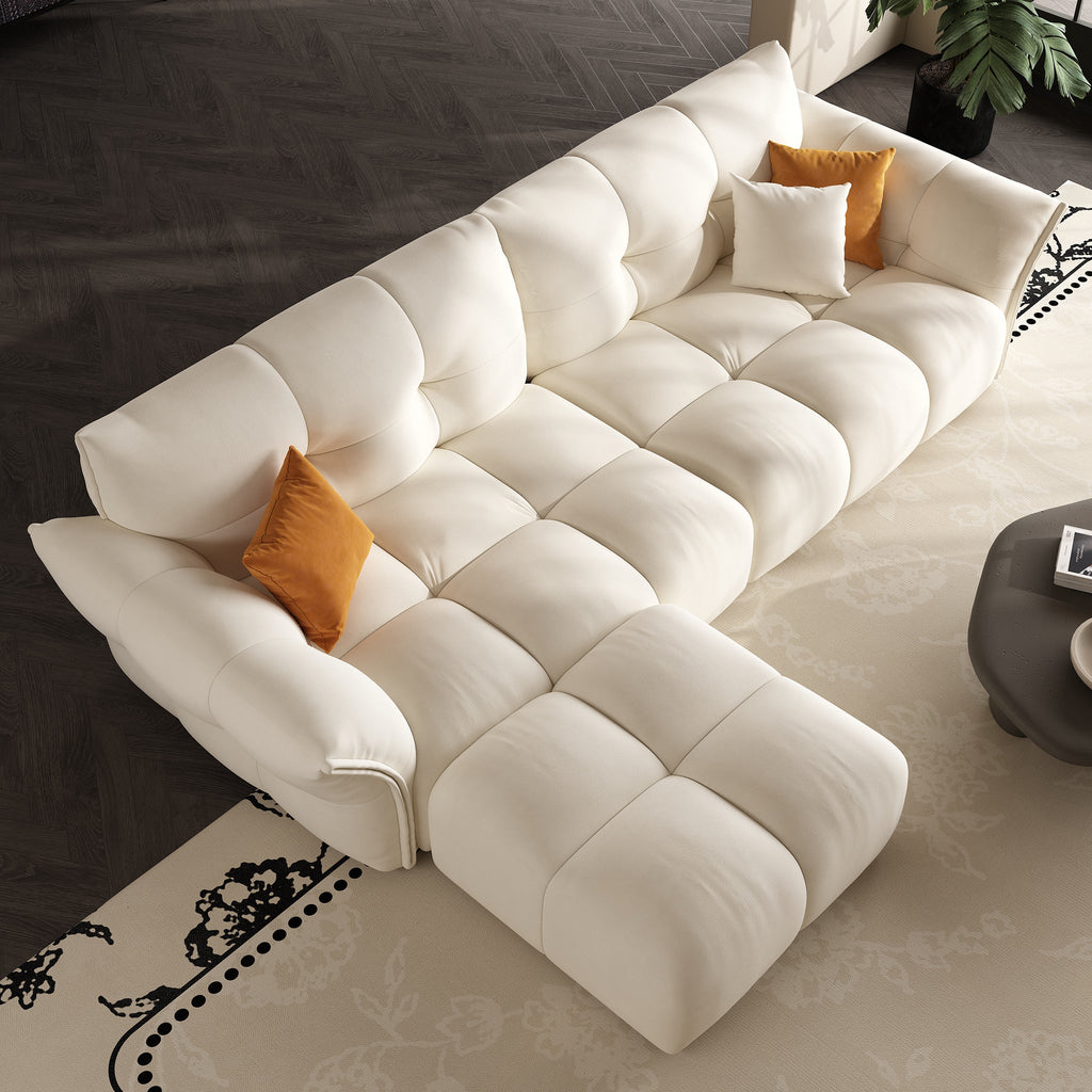 Lily Premium Sofa Set In White