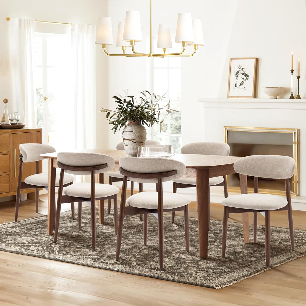 Modern Wood Dining Table 6 Seater