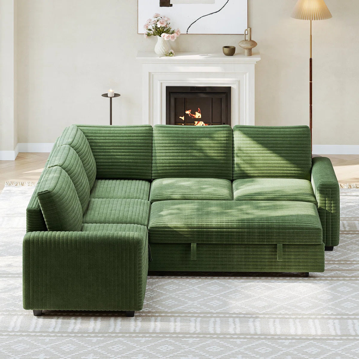 Macro L Shaped Sofa Cum Bed