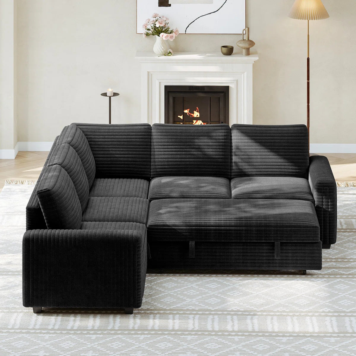 Macro L Shaped Sofa Cum Bed