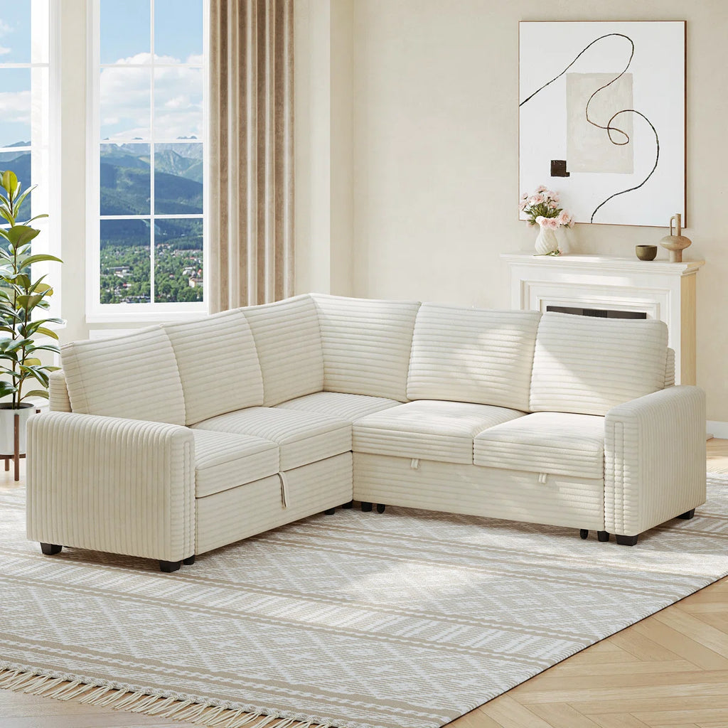 Macro L Shaped Sofa Cum Bed