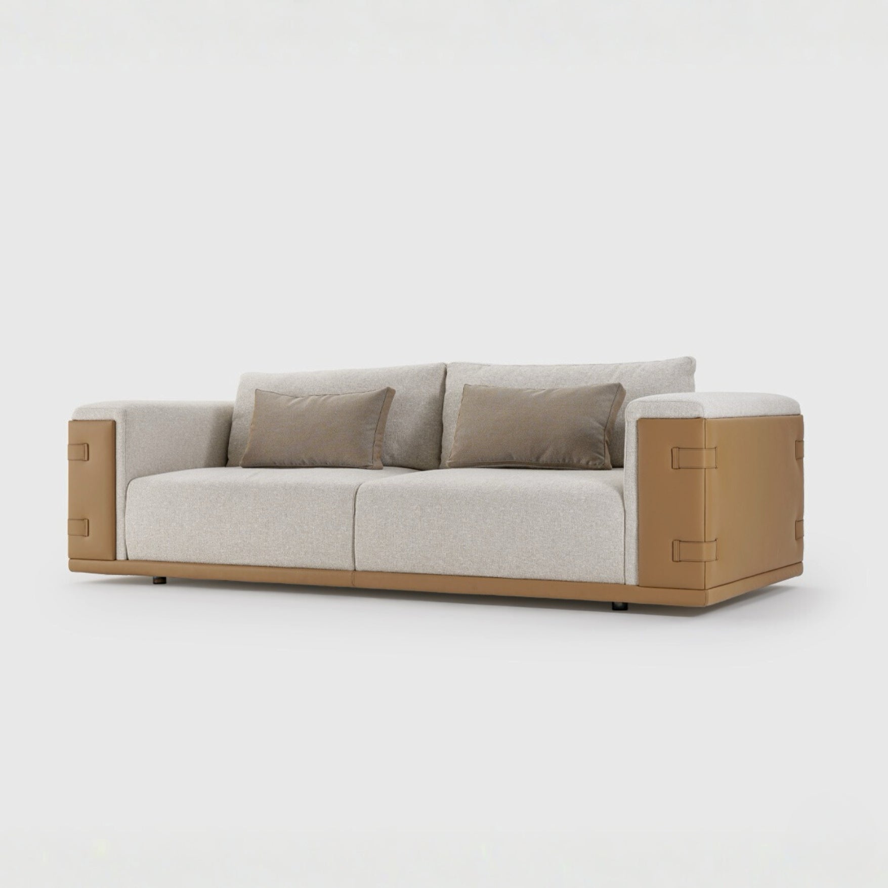 Milano Luxury Sofa Set In Suede And Leatherette