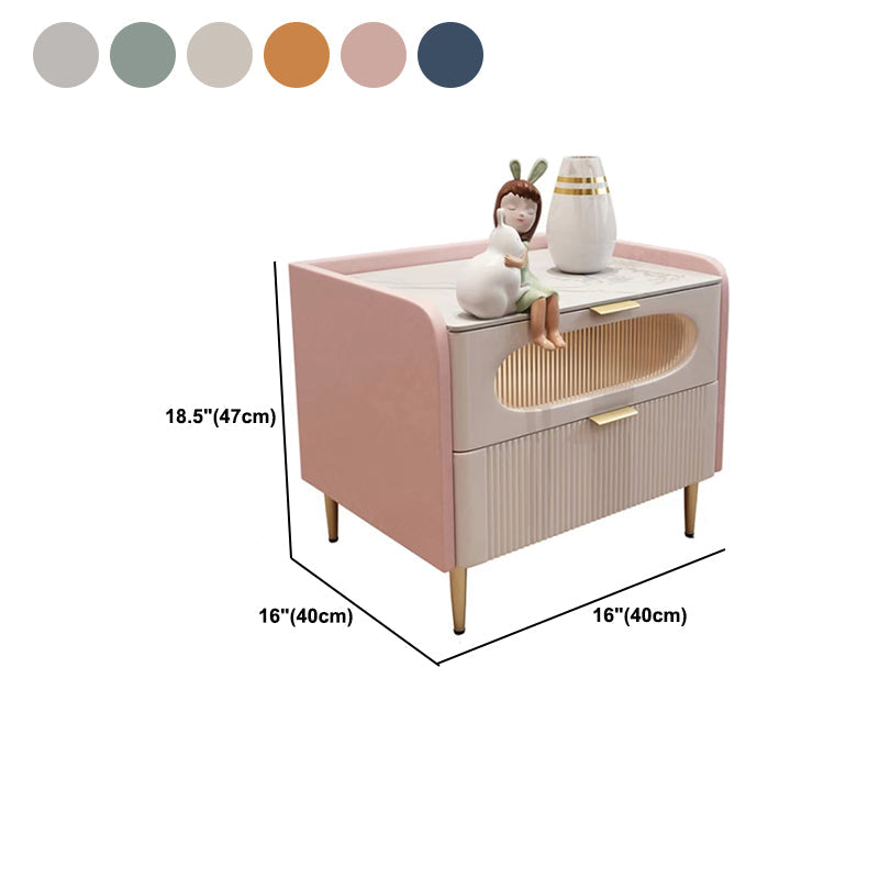 Glass Flutted Side Tables In Pu