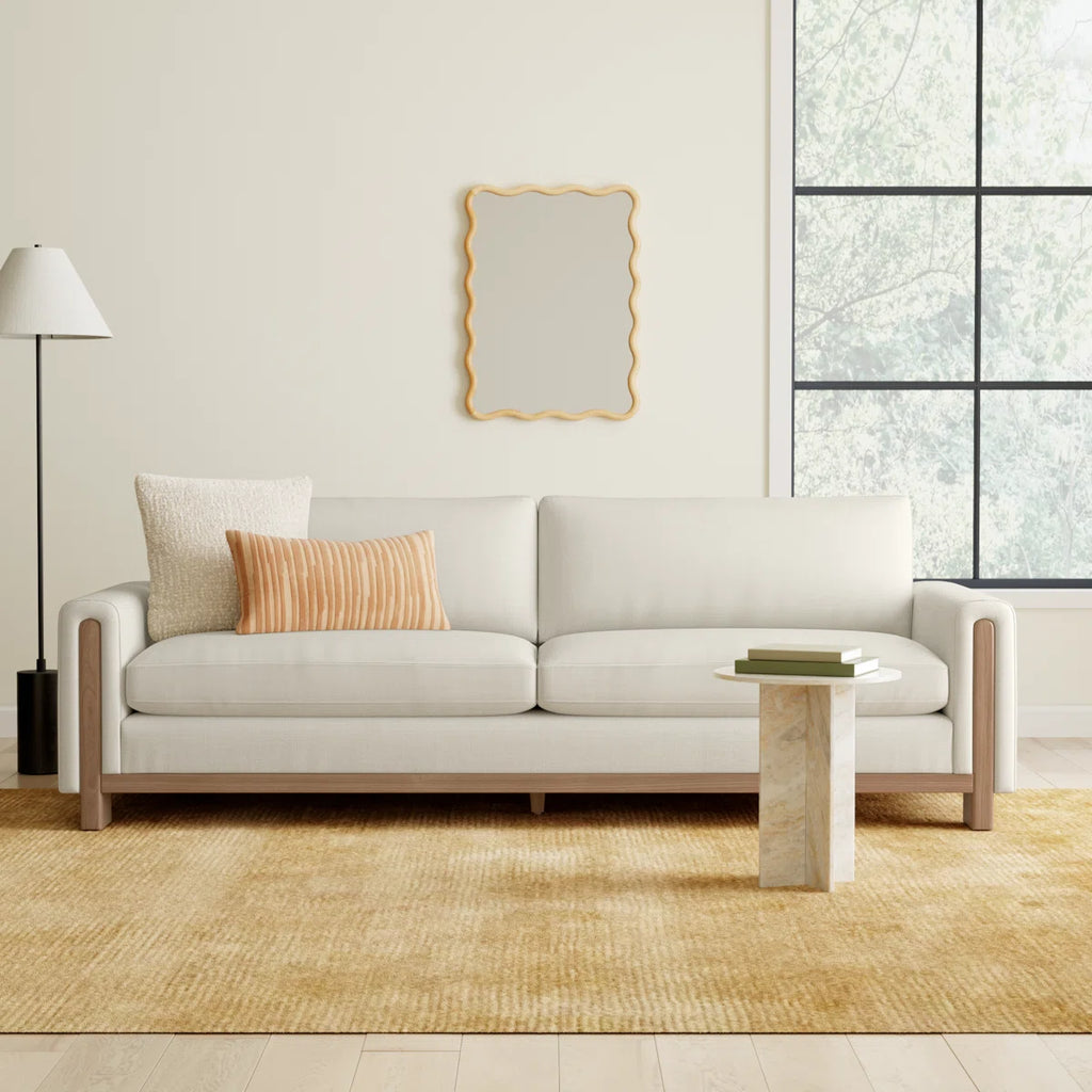 Adelle Wooden Framed Sober Sofa Set