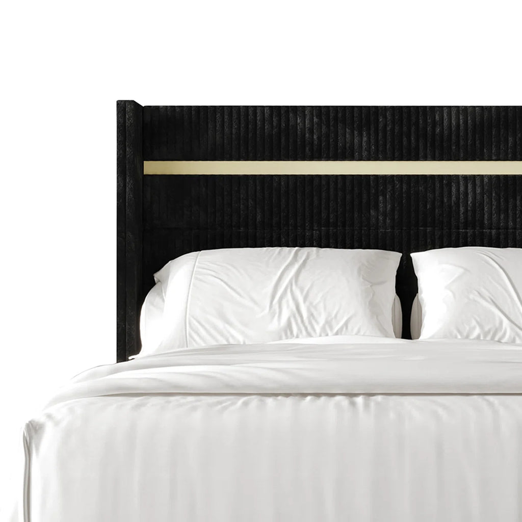 Anaika Black Flutted Bed
