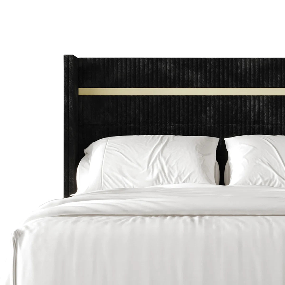 Anaika Black Flutted Bed