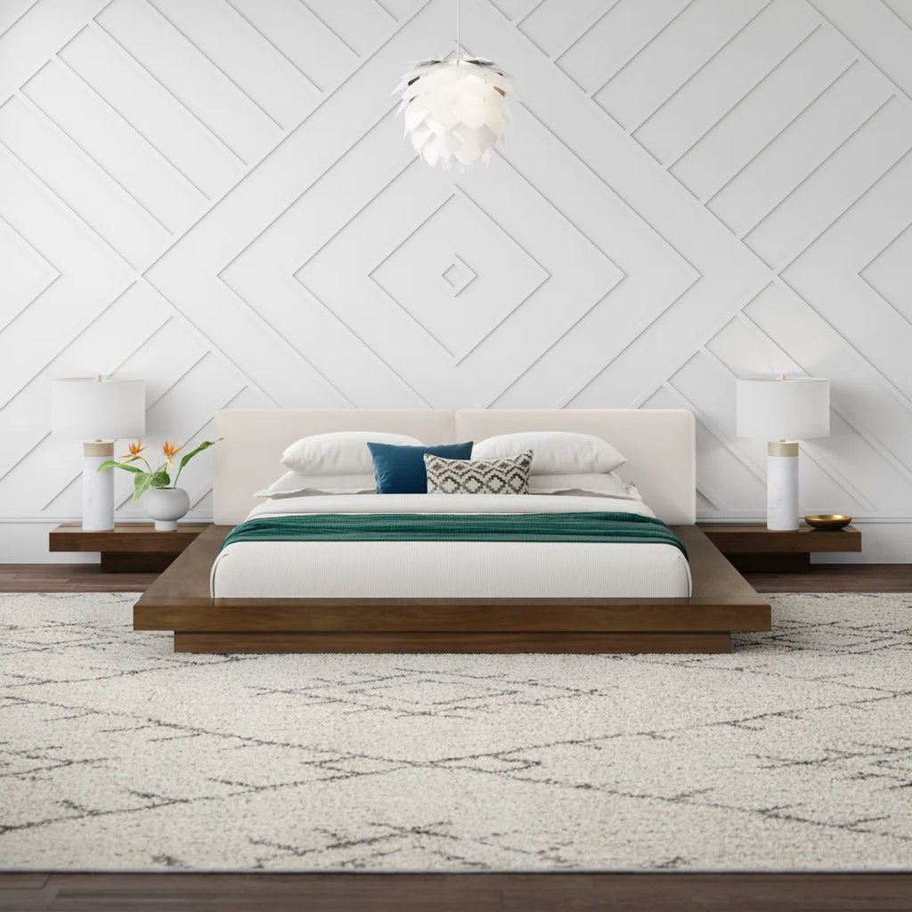 Anzela Vegan Leather Platform Bed