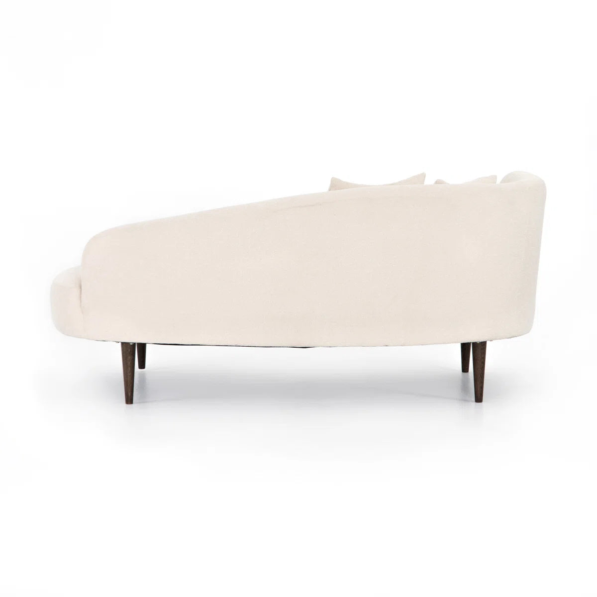 Ivy Modern Curved Lounger In Suede