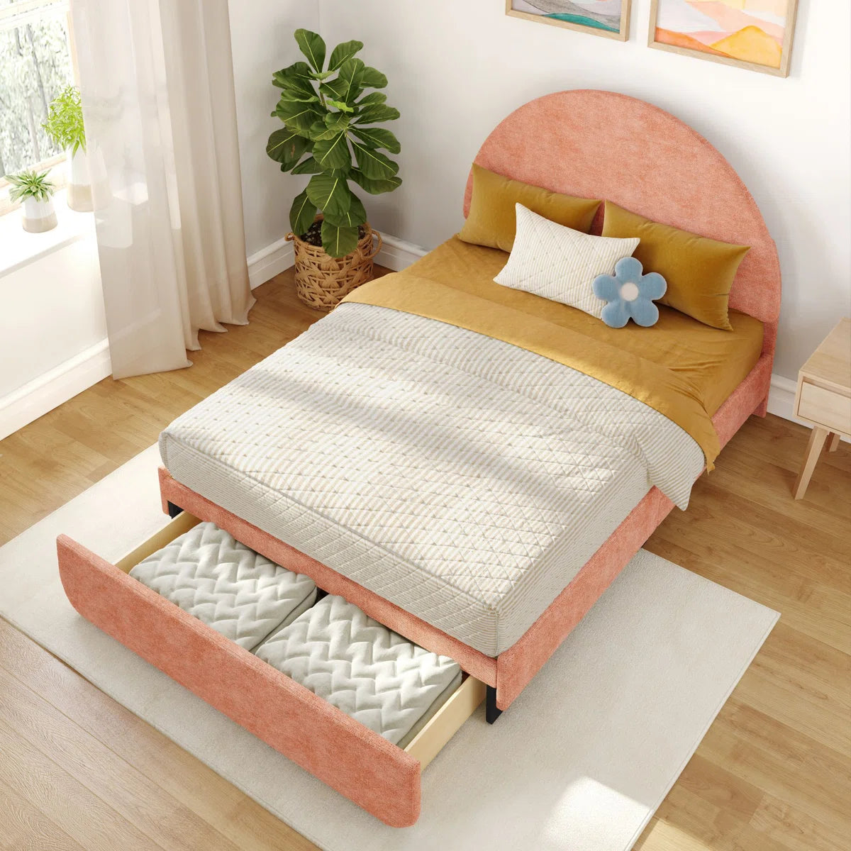 Half Moon Upholstered